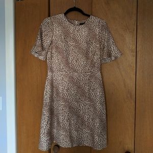 Banana Republic Leopard Flutter Sleeve Minidress